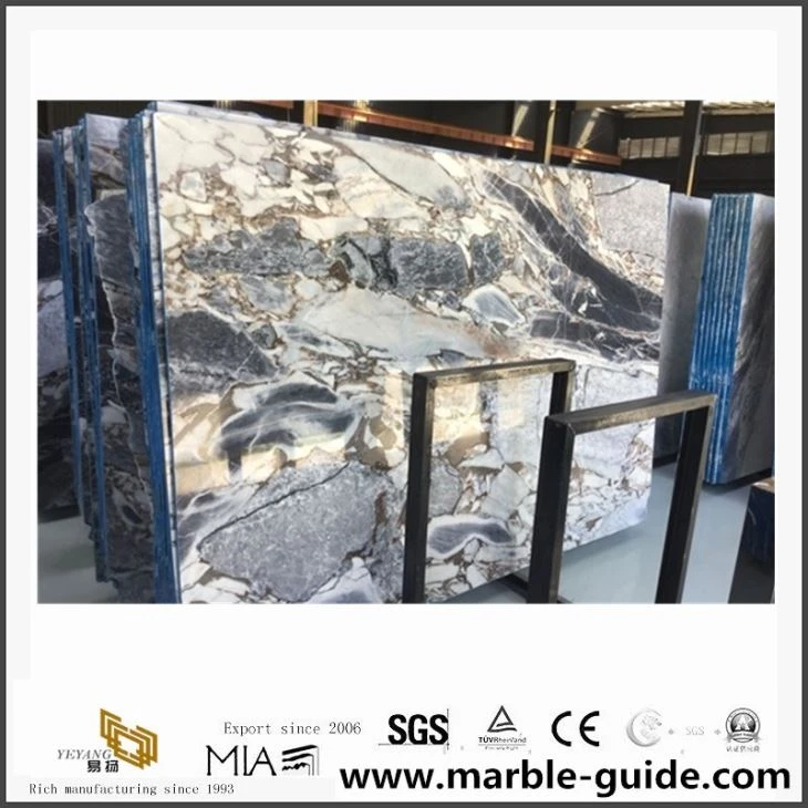 2017 NEW Marble Silver Blue Marble Natural Luxury Slabs For Floor Tiles