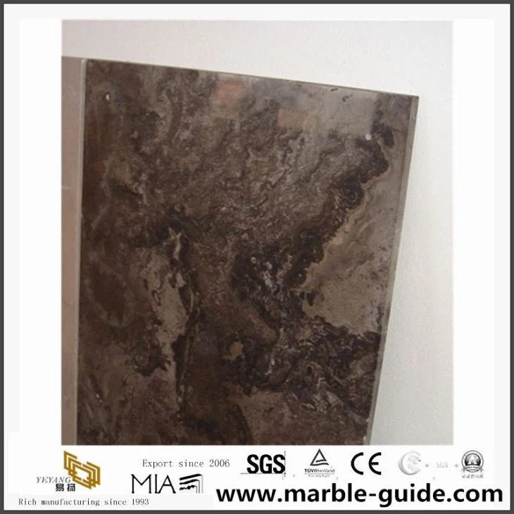 Ċangaturi tal-irħam u madum tal-irħam tal-ġebel naturali rħisa, madum tal-art tal-irħam illustrat kannella, madum li jkopri