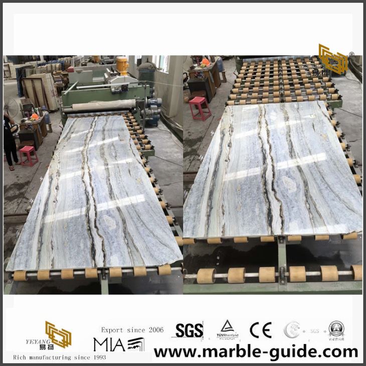 2cm Blue Danube Marble Big Slab In Stock