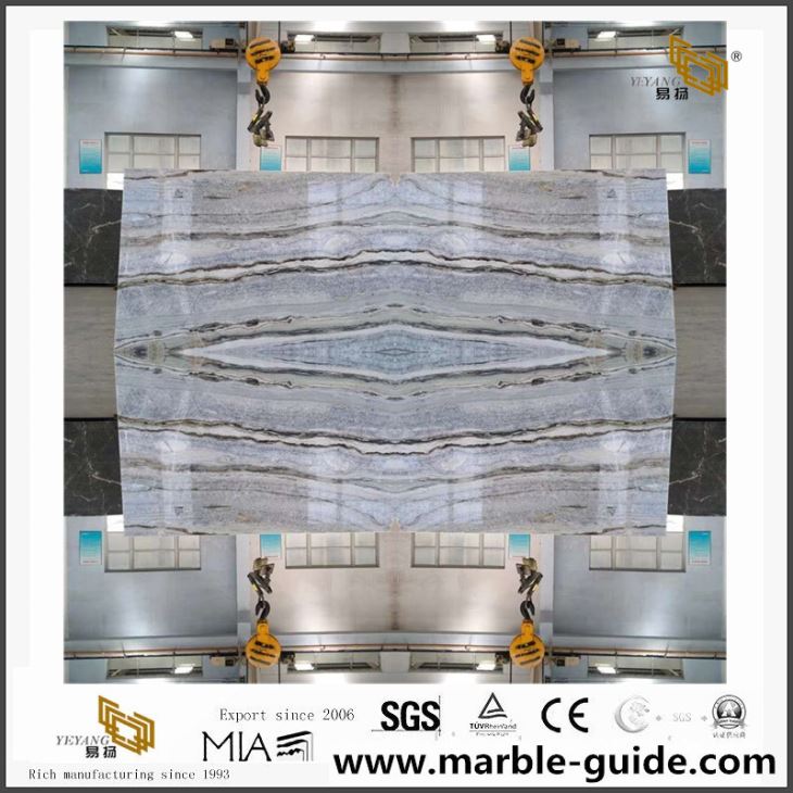2cm Blue Danube Marble Big Slab In Stock