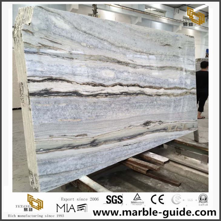 2cm Blue Danube Marble Big Slab In Stock