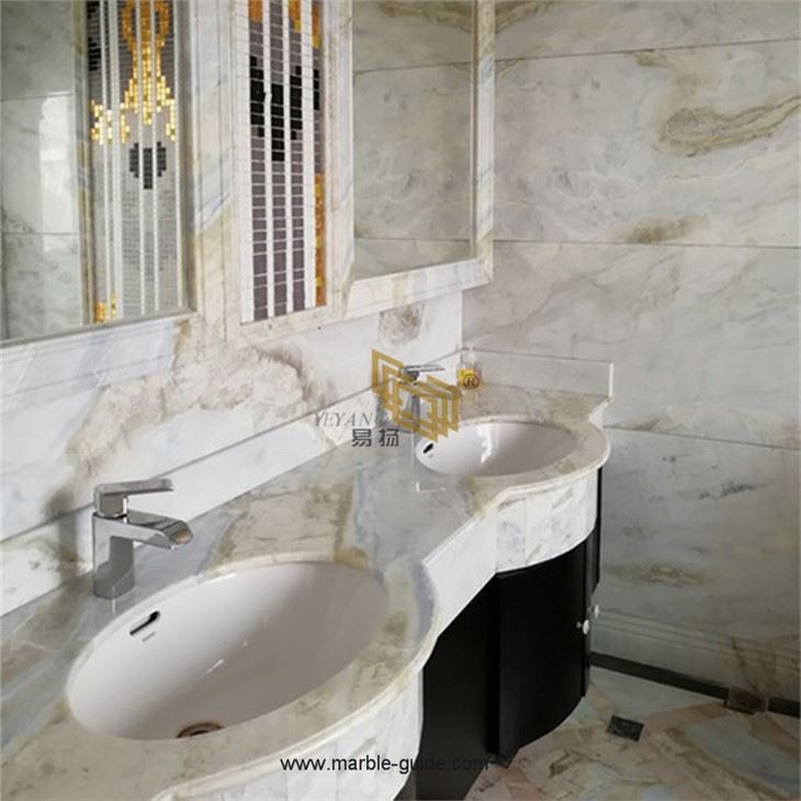 Changbai White Jade Marble Staircases u Vanity Top
