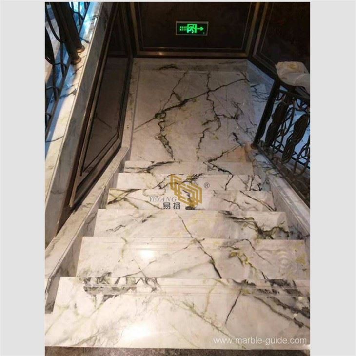 Picasso White Marble Bathroom Wall Cladding