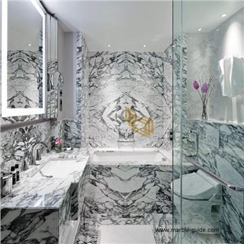 Arabescato White Irħam Slab Countertops