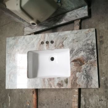 Fantasy Brown Marble Vanity Top Għall Bathroom
