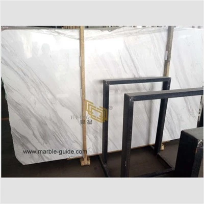 White Volakas Irħam Slab Għall-Kamra tal-banju
