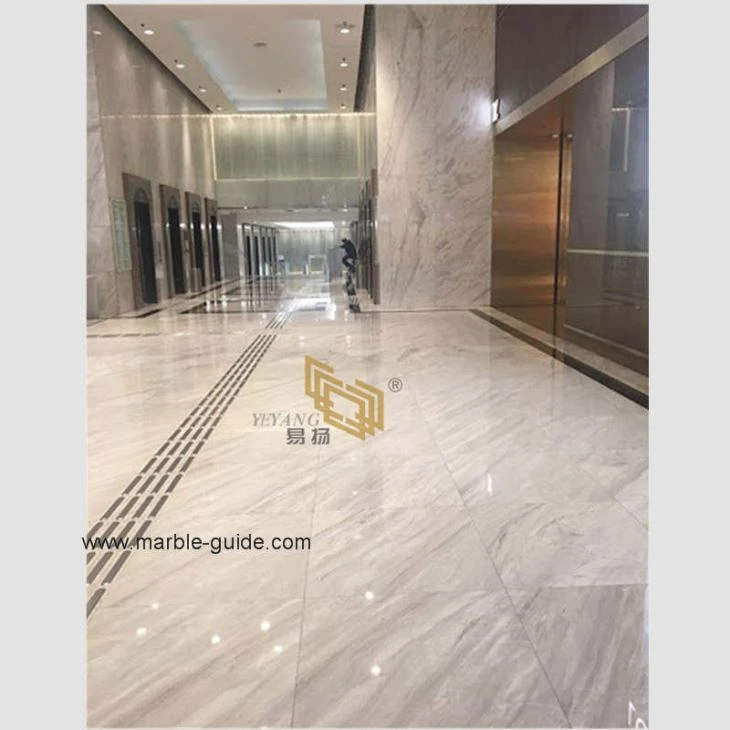 White Volakas Marble Slab For Bathroom