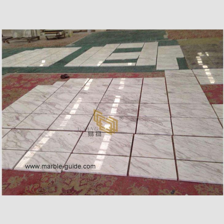 White Volakas Marble Slab For Bathroom
