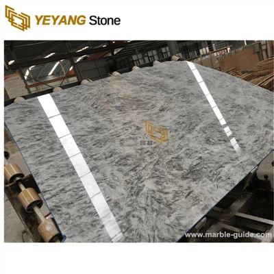 Snow Mountain Silver Fox Marble Slabs Għall-Bejgħ